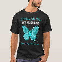 I Wear Teal For My Husband Polycystic Kidney Disea T-Shirt