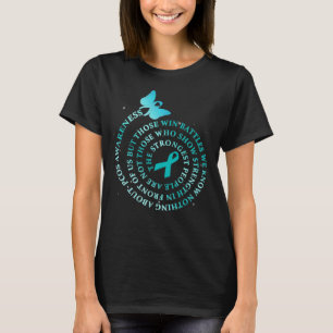 I Wear Teal For PCOS Awareness Warrior 1 T-Shirt
