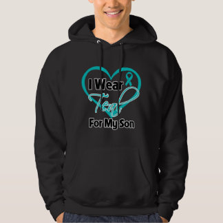 I Wear Teal Heart Ribbon For My Son Hoodie