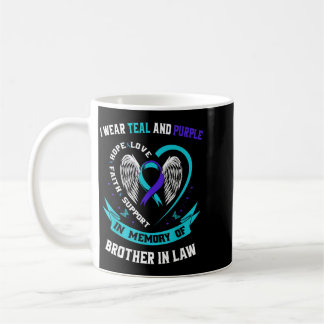 I Wear Teal Purple Awareness Shirt Brother In Law Coffee Mug