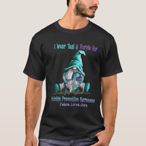 I wear teal purple for birth Suicide Prevention T_Shirt