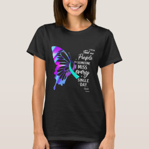 I Wear Teal Purple For Memorial Suicide Prevention T-Shirt