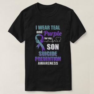 I Wear Teal Purple For My Son Suicide Prevention A T-Shirt