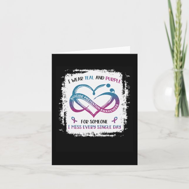 I wear teal purple For Someone I miss Every Single Card (Front)