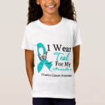 I Wear Teal Ribbon Grandma Ovarian Cancer T-Shirt