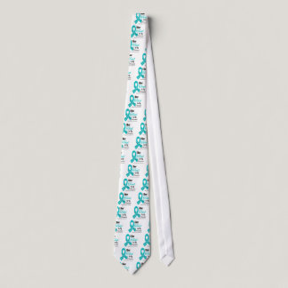 I Wear Teal Ribbon Ovarian Cancer Patients Tie