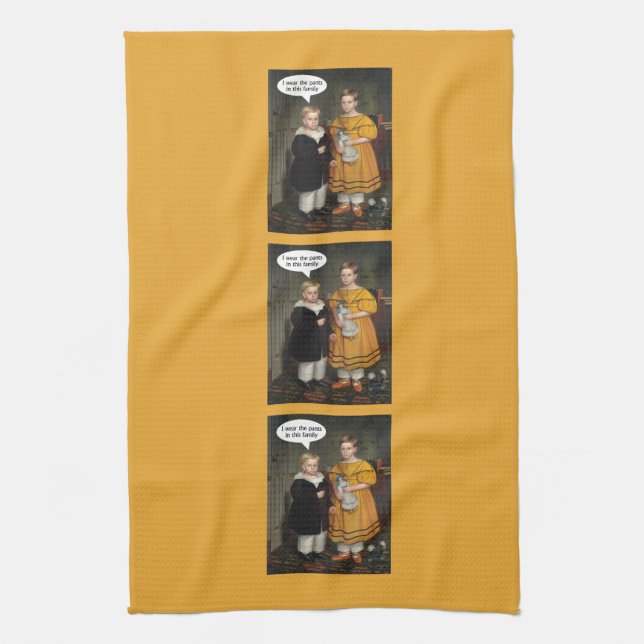 I wear the Pants - Funny Gay Couple Towel (Vertical)