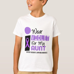 I Wear Violet For My Aunt 9 Hodgkins Lymphoma T-Shirt