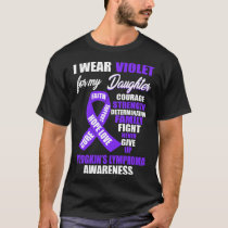 I Wear Violet Hodgkin's Lymphoma Awareness T-Shirt