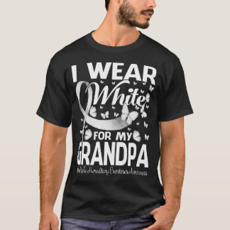 I Wear White For My Grandpa Multiple Hereditary T-Shirt