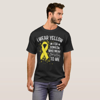 I Wear Yellow - Awareness Yellow Ribbon Gift T-Shirt