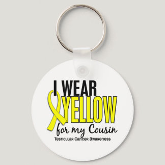 I Wear Yellow Cousin 10 Testicular Cancer Keychain