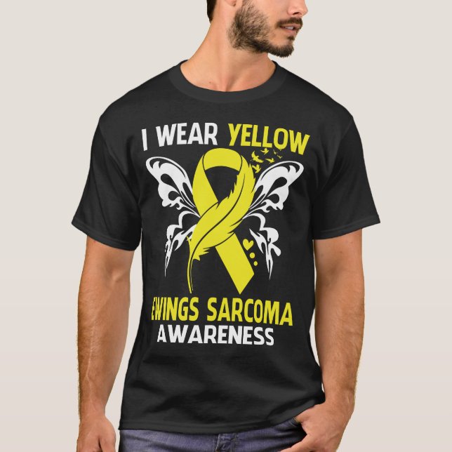 I Wear Yellow For EWINGS SARCOMA Awareness T-Shirt (Front)
