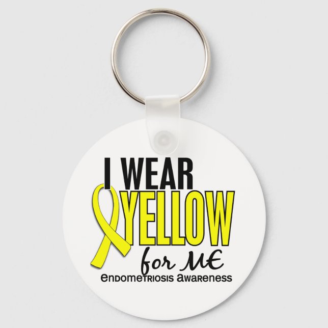 I Wear Yellow For Me 10 Endometriosis Keychain (Front)