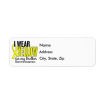 I Wear Yellow For My Brother 10 Sarcoma Label