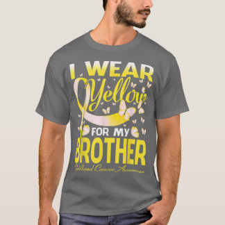 I Wear Yellow For My Brother Childhood Cancer Awar T-Shirt