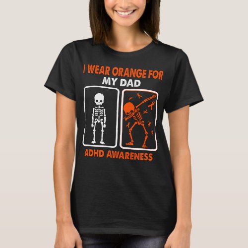 I Wear Yellow For My Dad ADHD Awareness T_Shirt