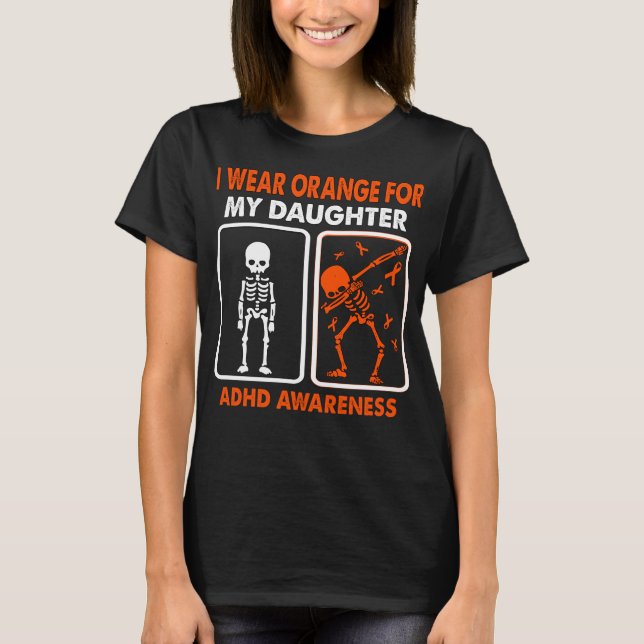 I Wear Yellow For My Daughter ADHD AWARENESS T-Shirt (Front)