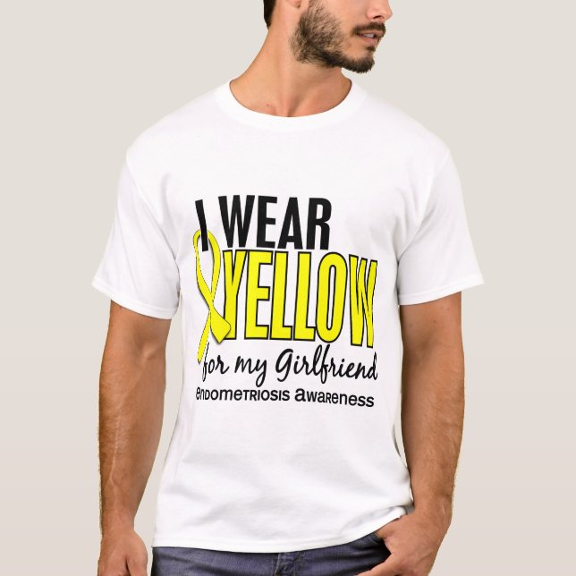 I Wear Yellow For My Girlfriend 10 Endometriosis T-Shirt (Front)