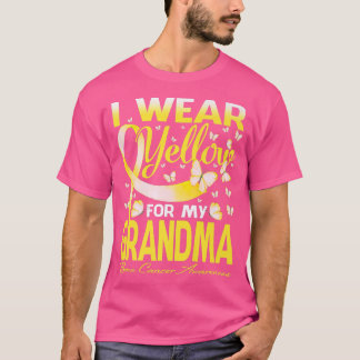 I Wear Yellow For My Grandma Bone Cancer Awareness T-Shirt