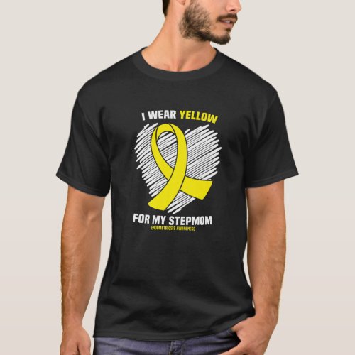 I Wear Yellow For My Stepmom Endometriosis Awarene T_Shirt