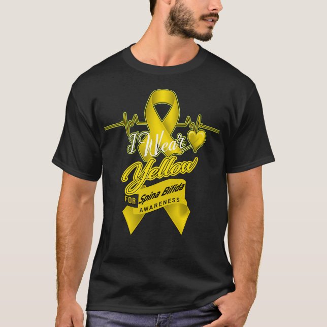 I wear Yellow For Spina Bifida Awareness T-Shirt (Front)