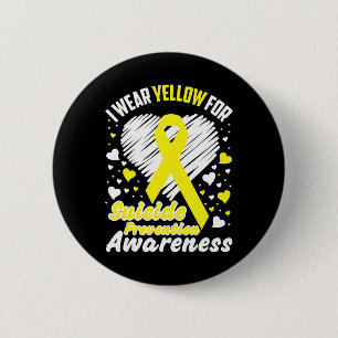 I Wear Yellow For Suicide Prevention Awareness Button