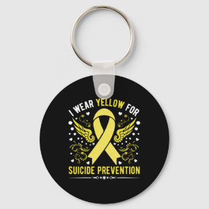 I Wear Yellow For Suicide Prevention Awareness Sup Keychain