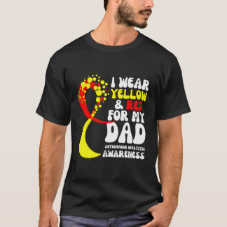 I Wear Yellow Red For My Dad Autoimmune Hepatitis T-Shirt
