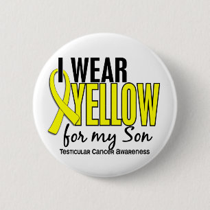 I Wear Yellow Son 10 Testicular Cancer Pinback Button