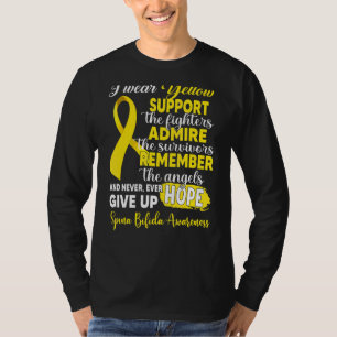 I Wear Yellow Support The Fighters Spina Bifida Aw T-Shirt