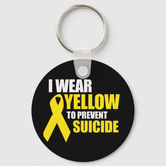 I wear yellow to prevent suicide - keychain