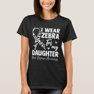 I Wear Zebra For My Daughter Rare Disease Awarenes T-Shirt