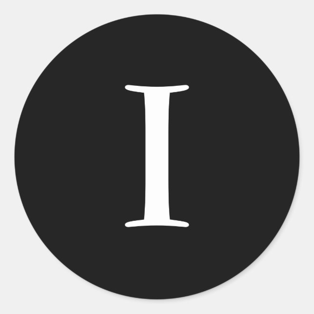 I Wedding Monogram Black Stickers (Front)