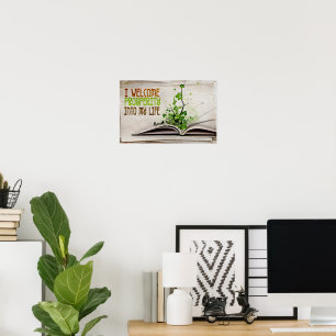 "I welcome prosperity" Motivation Affirmation Poster