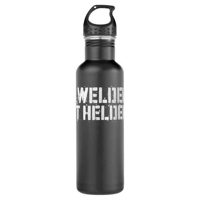 I Welded It Helded  Welder Gif  Stainless Steel Water Bottle (Front)
