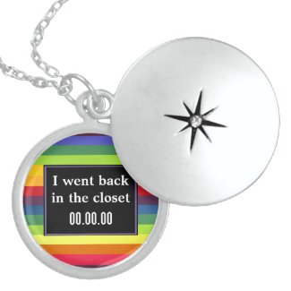 I went back in the closet - Rainbow Colors Sterling Silver Necklace
