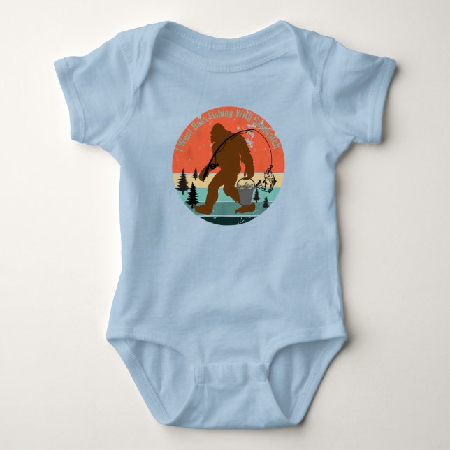I Went Bass Fishing With Sasquatch Baby Bodysuit (Front)