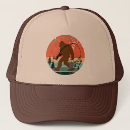 I Went Bass Fishing With Sasquatch - Retro Trucker Hat