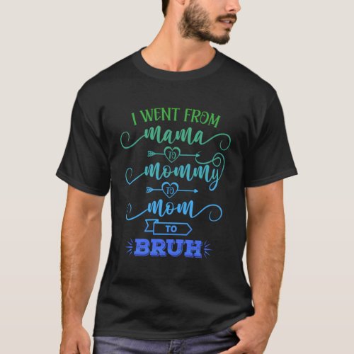 I Went From Mama To Mommy To Mom To Bruh Mother T_Shirt
