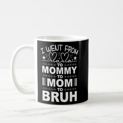 I Went From Mama To Mommy To Mom To Bruh  Mothers  Coffee Mug