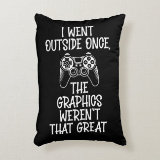 I Went Outside - Funny Gamer Accent Pillow
