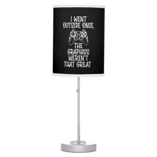 I Went Outside - Funny Gamer Table Lamp