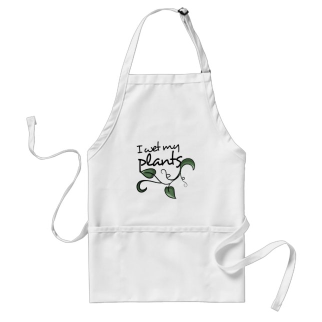I wet my plants adult apron (Front)