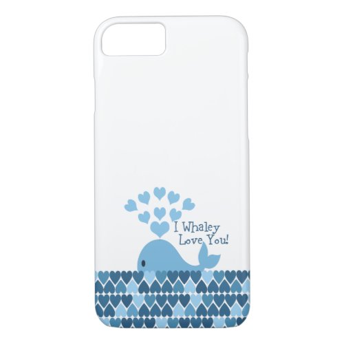 I Whaley Love You Blue iPhone 87 Case