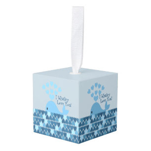 I Whaley Love You Cube Ornament