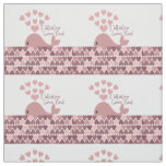 I Whaley love you pink hearts Fabric