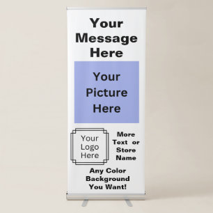I will Add Text Logo Image for you Incl Design Fee Retractable Banner