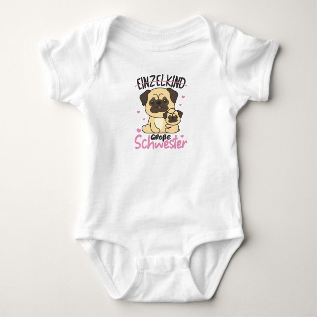 I Will Be Big Sister 2022 For Siblings Baby Bodysuit (Front)