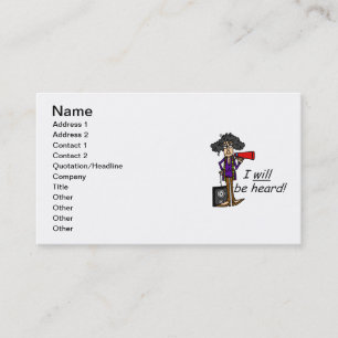 I WILL Be Heard Business Card